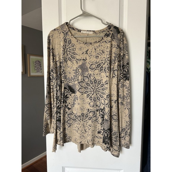 Peruvian Connection Tops - Peruvian Connection Womens Long Sleeve Pima Cotton Tunic Top Shirt Tee Size XS/S